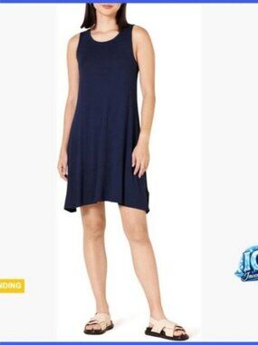 Rayon Stretch Jersey Tank Swing Mini Dress Casual Summer